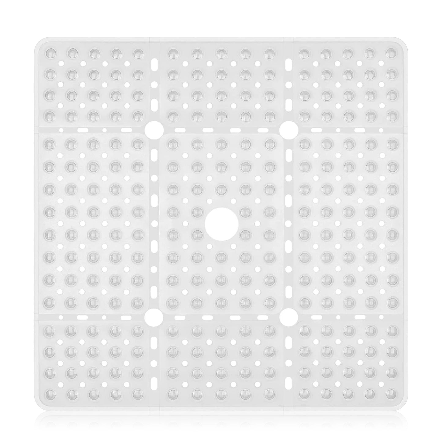 Bath Mat For Tub Non Slip, 27x27 Inch, Soft Square Bath for Tub, Stall Floor Mats Bathroom, Shower Floor Mat
