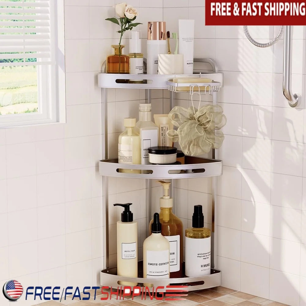 Adjustable 3 Tier Corner Shower Caddy Organizer
