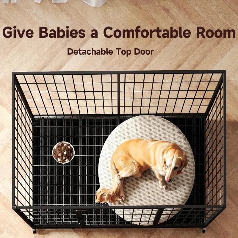 48/42/38 Inch Folding Crates for Large Dogs