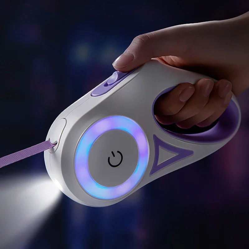 LED Retractable Pet Leash with Light