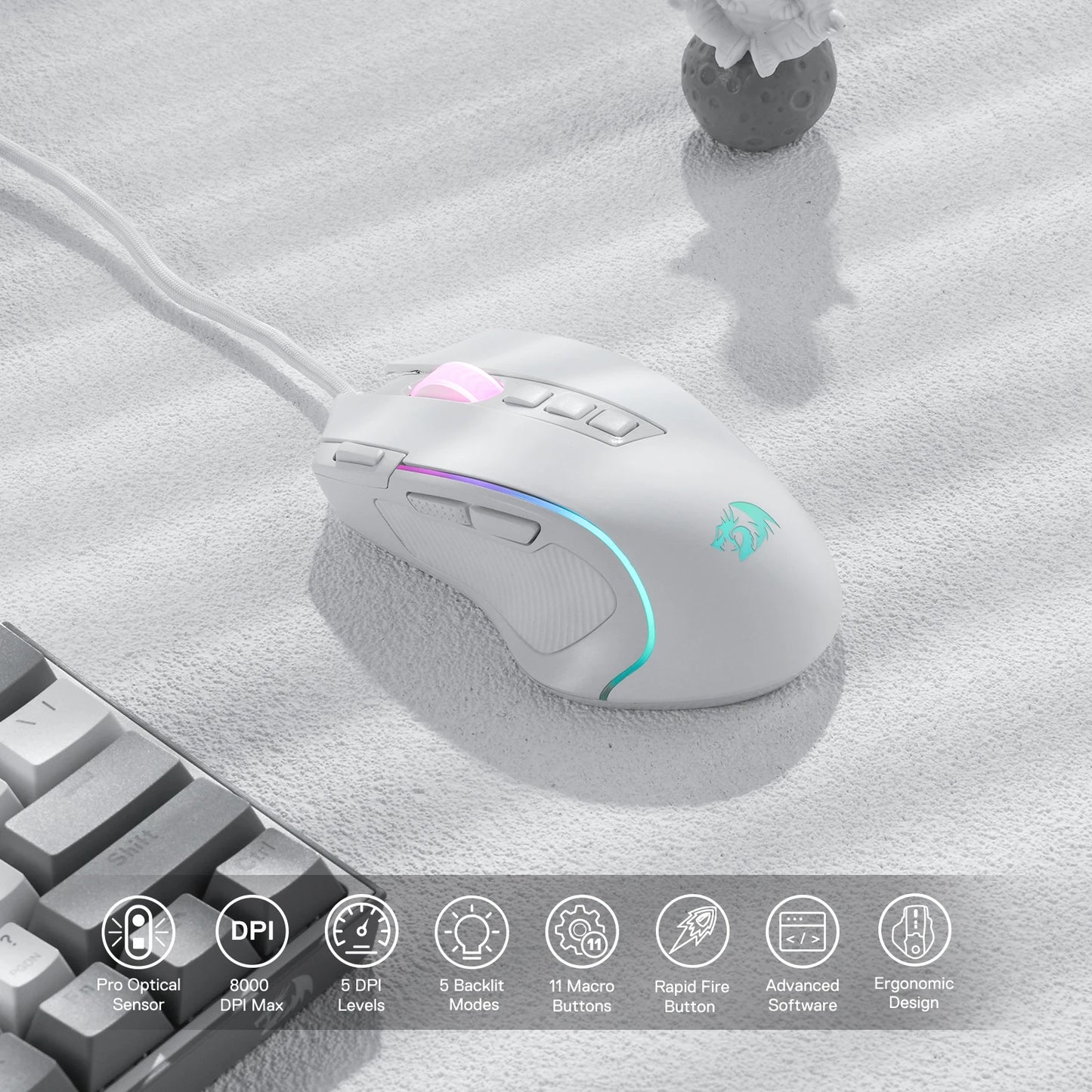Wired Mouse with Programmable Buttons