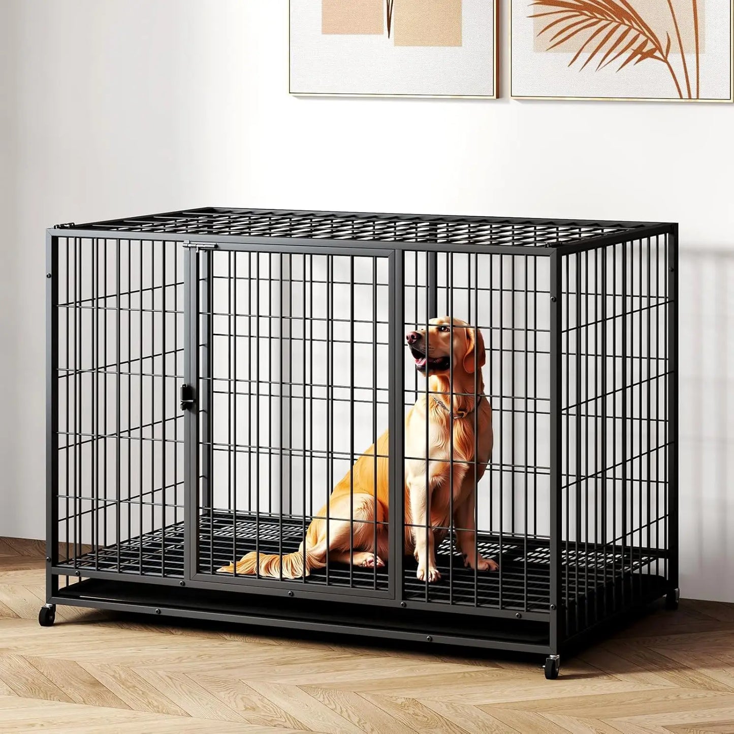 48/42/38 Inch Folding Crates for Large Dogs