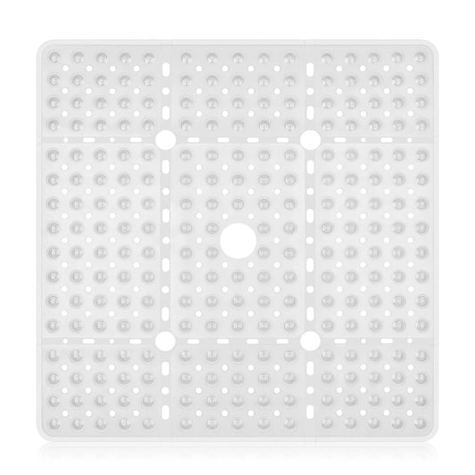 Bath Mat For Tub Non Slip, 27x27 Inch, Soft Square Bath for Tub, Stall Floor Mats Bathroom, Shower Floor Mat