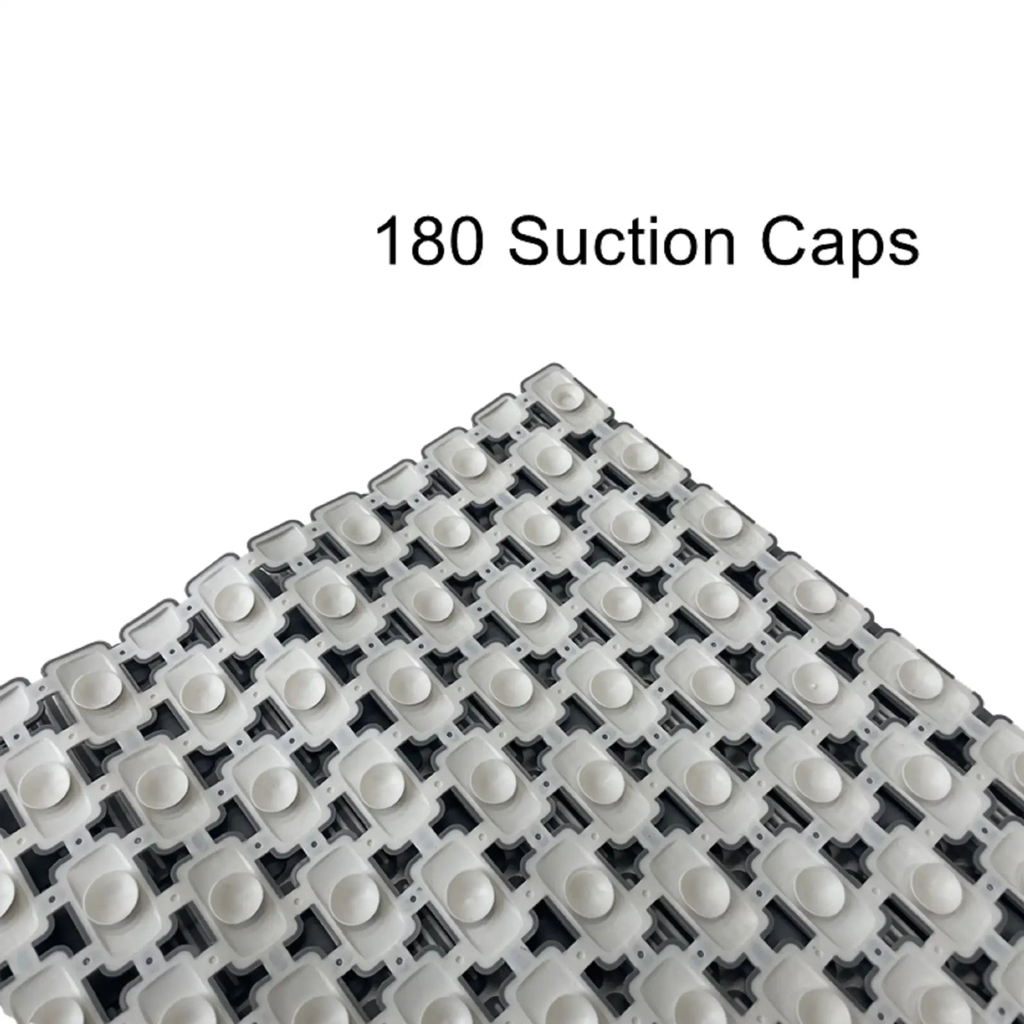 28.34" x 15.35 ", PP+TPE, Non-Slip Tile Bath Mat for Shower with Strong Suction Cups, Grey