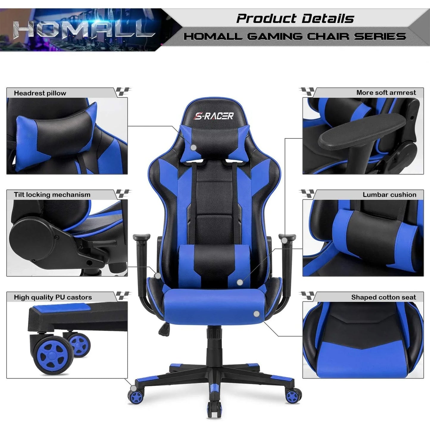 Adjustable Swivel Task Chair (19.8"D x 20.5"W x 47.8"H)