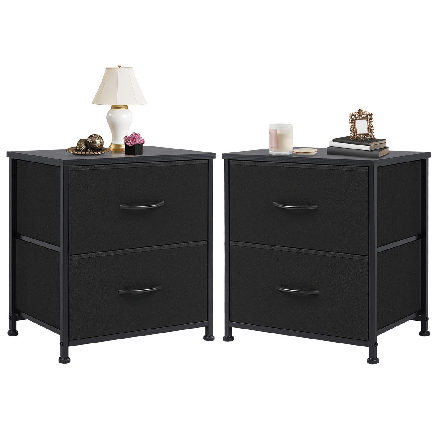 Bedside Nightstand 1 or 2 Pack