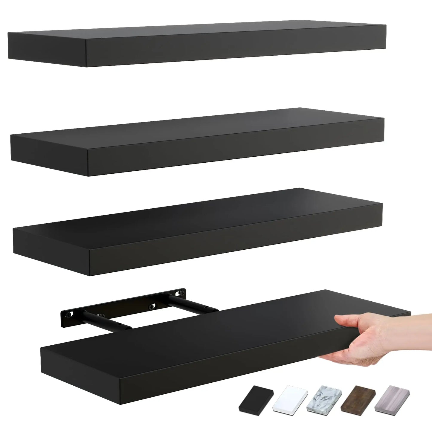 Multi Color Wall Mounted Floating Shelves