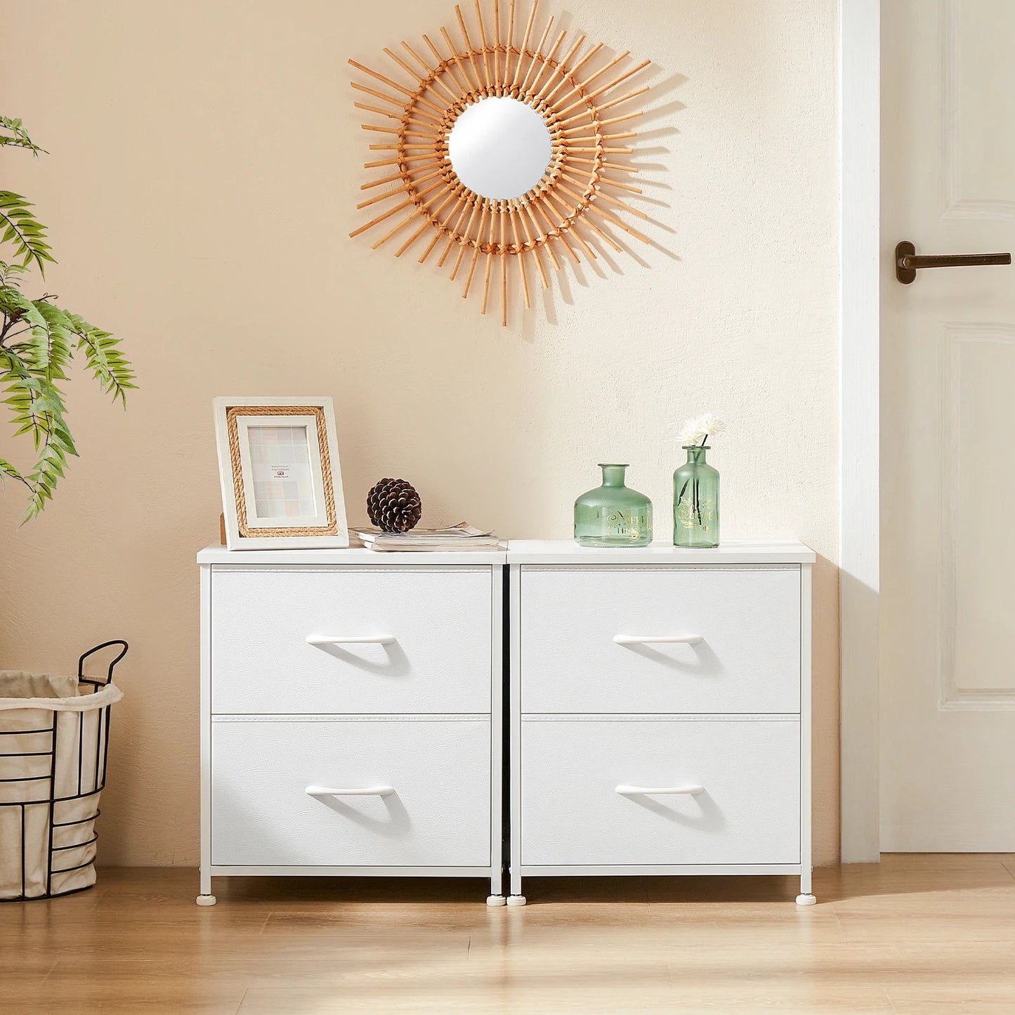 Bedside Nightstand 1 or 2 Pack