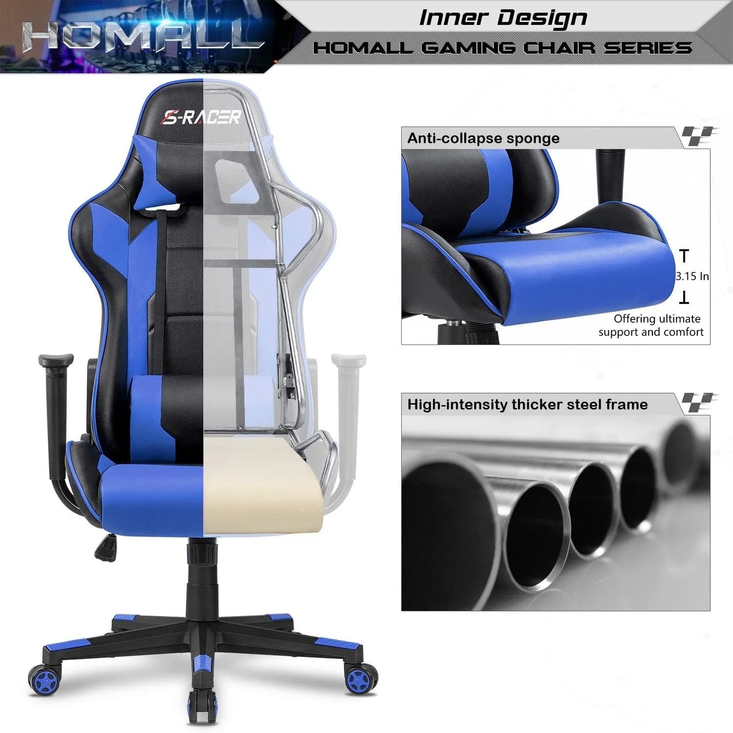 Adjustable Swivel Task Chair (19.8"D x 20.5"W x 47.8"H)