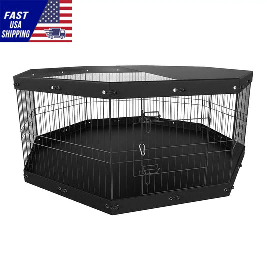Pet Exercise Playpen with Top Cover