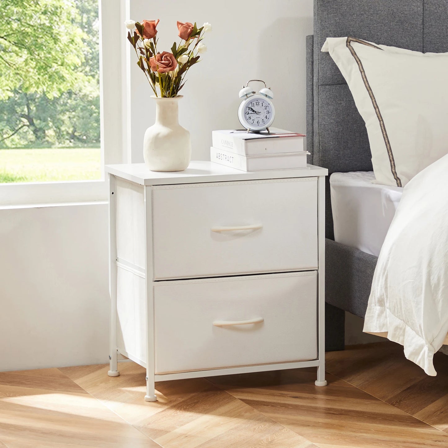 Bedside Nightstand 1 or 2 Pack