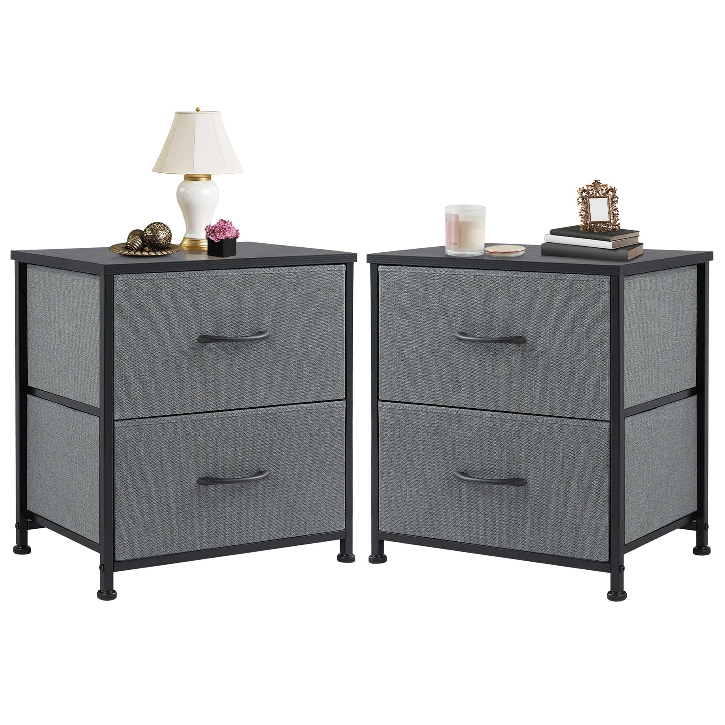 Bedside Nightstand 1 or 2 Pack
