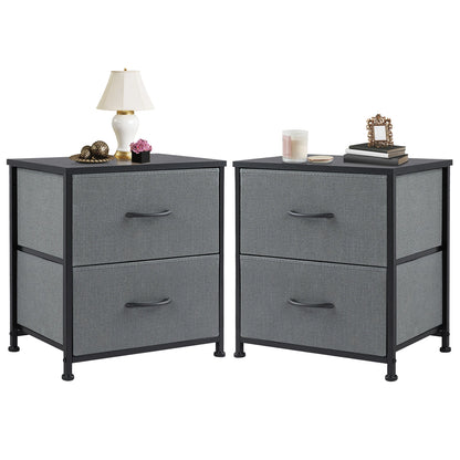 Bedside Nightstand 1 or 2 Pack