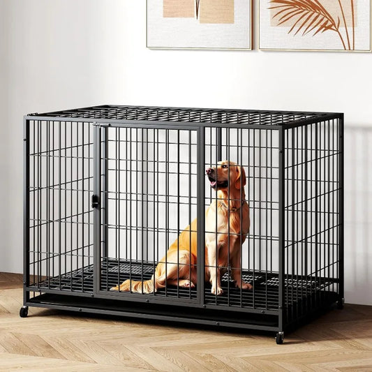 48/42/38 Inch Folding Crates for Large Dogs