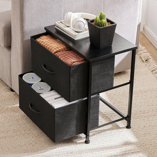 Bedside Nightstand 1 or 2 Pack