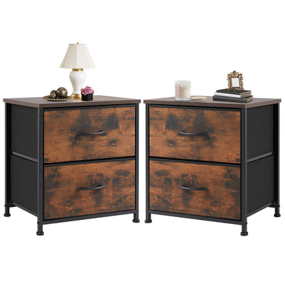 Bedside Nightstand 1 or 2 Pack