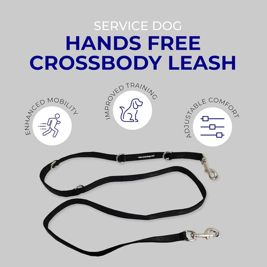 Crossbody Hands Free Dog Leash 6.5ft