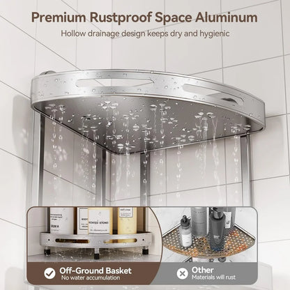Adjustable 3 Tier Corner Shower Caddy Organizer