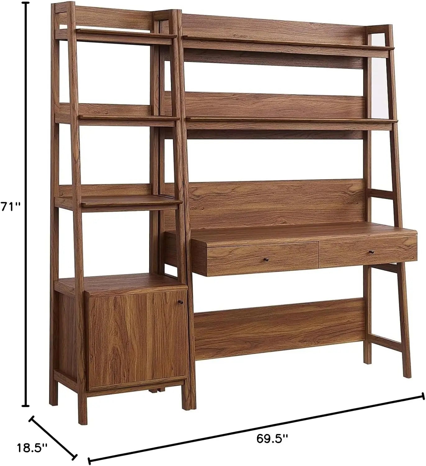 2-Piece Desk and Bookshelf